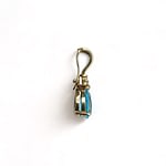 vintage hanger topaas druppel peer en diamant cluster karaat goud