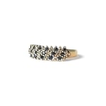 diamant en saffier pave band ring