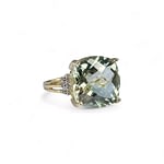 gouden ring grote amethist groene steen