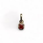 vintage hanger vierkante edelsteen princess cut saffier