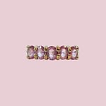 vintage ring roze saffier 5-steens