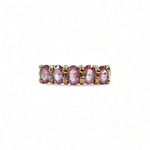vintage ring roze stenen van saffier goud