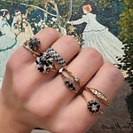 vintage ringen met saffier en diamant