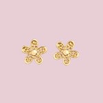 oorbellen bloemetjes goud knopjes