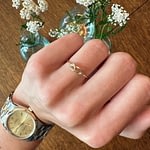 gouden ring 14 karaat knoopje stacking ring