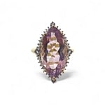 vintage cocktail ring amethist marquise cut