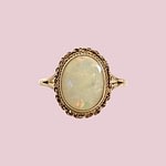 vintage opaal ring goud