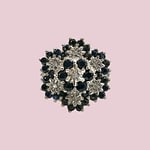 vintage ring saffier en diamant bloem cluster