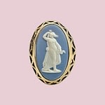 vintage wedgwood ring jasperware 9 karaat goud hygieia