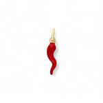 hangertje chili peper of lucky horn 14 karaat goud