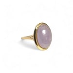 jade ring vintage cabochon geslepen paars
