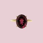vintage ring toermalijn van 14 karaat goud