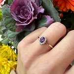 amethist en diamant entourage ring sieradenmeisje collectie