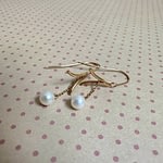 parel oorbellen vintag gouden tulp hangers