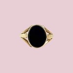 vintage onyx signet ring van 9 karaat goud