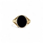 vintage onyx signet ring van 9k goud