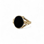 vintage onyx signet ring van goud