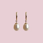 gouden parel oorbellen 9 karaat hangers