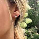 Opaal vintage oorknopjes goud 9kt