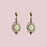 vintage opaal oorhangers 9 karaat goud