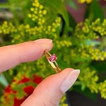 robijn ring solitair ring 18k geel goud