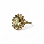 vintage ring citrien kwarts geelgroene kleur 9k goud