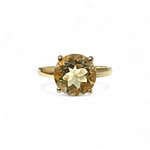vintage ring ronde citrien 9 karaat goud