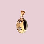 vintage locket ovaal bloemetjes van 14 karaat goud