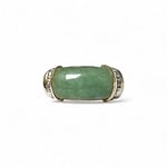vintage ring jade band ring van 9K goud