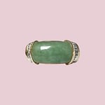 vintage ring jade band ring van 9 karaat goud
