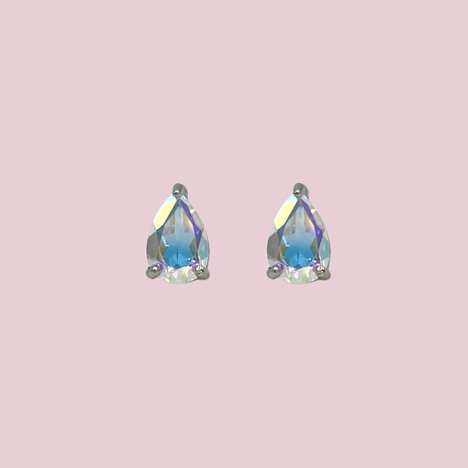 vintage oorknopjes mystic topaz
