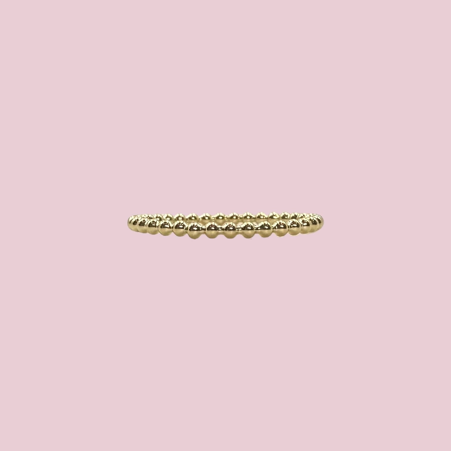 gouden bolletjes ring aanschuifring 14 karaat