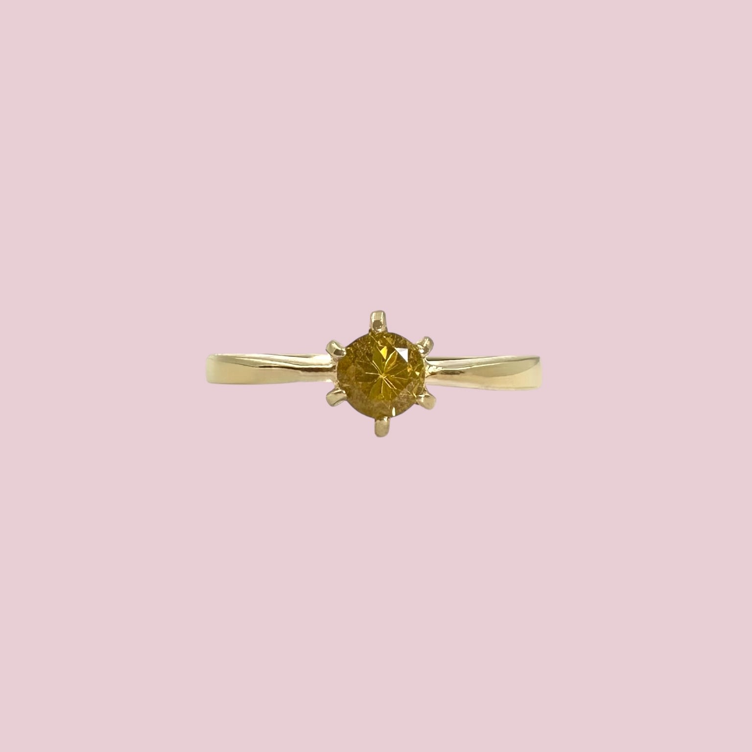 vintage ring groene granaat