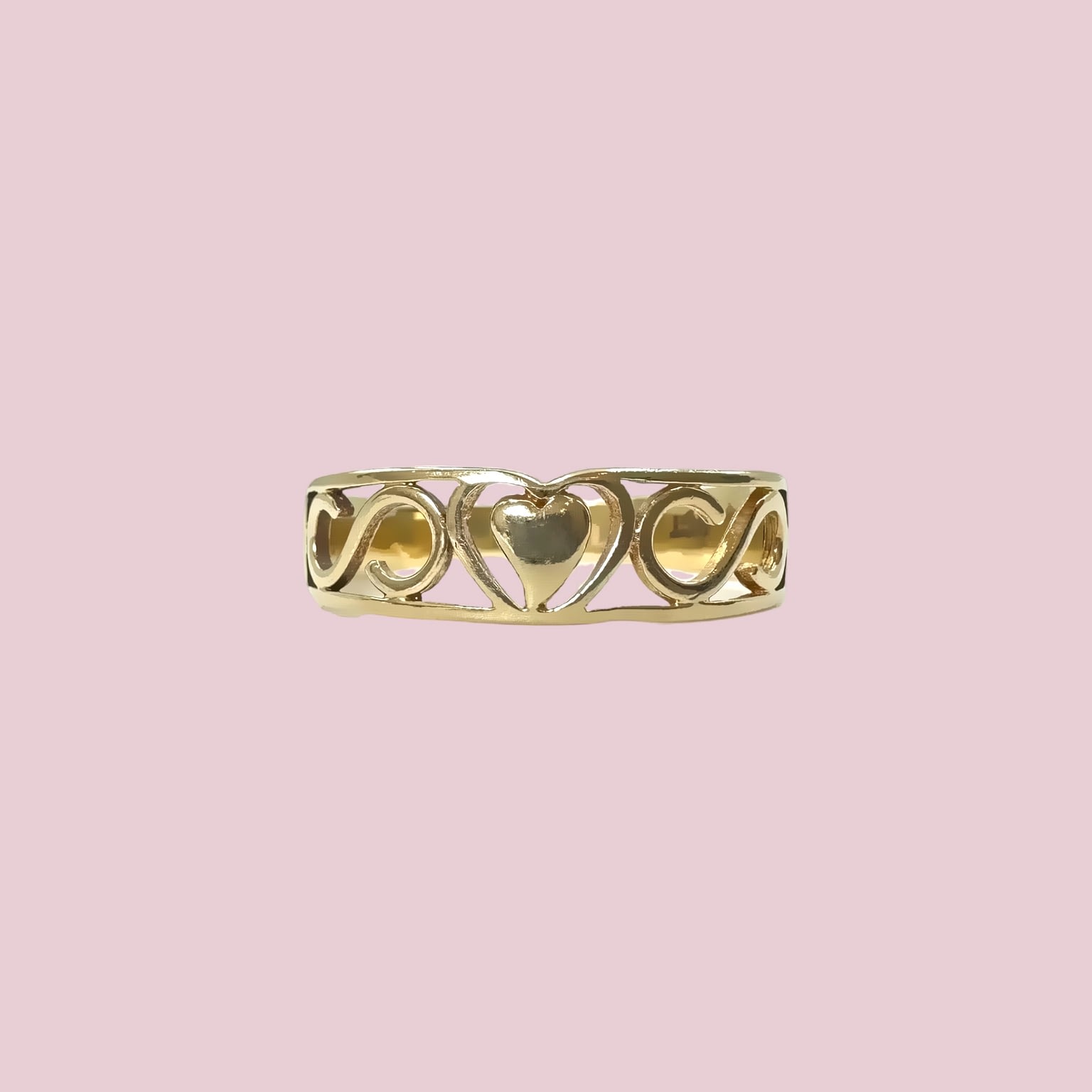 vintage ring hartjes band ring