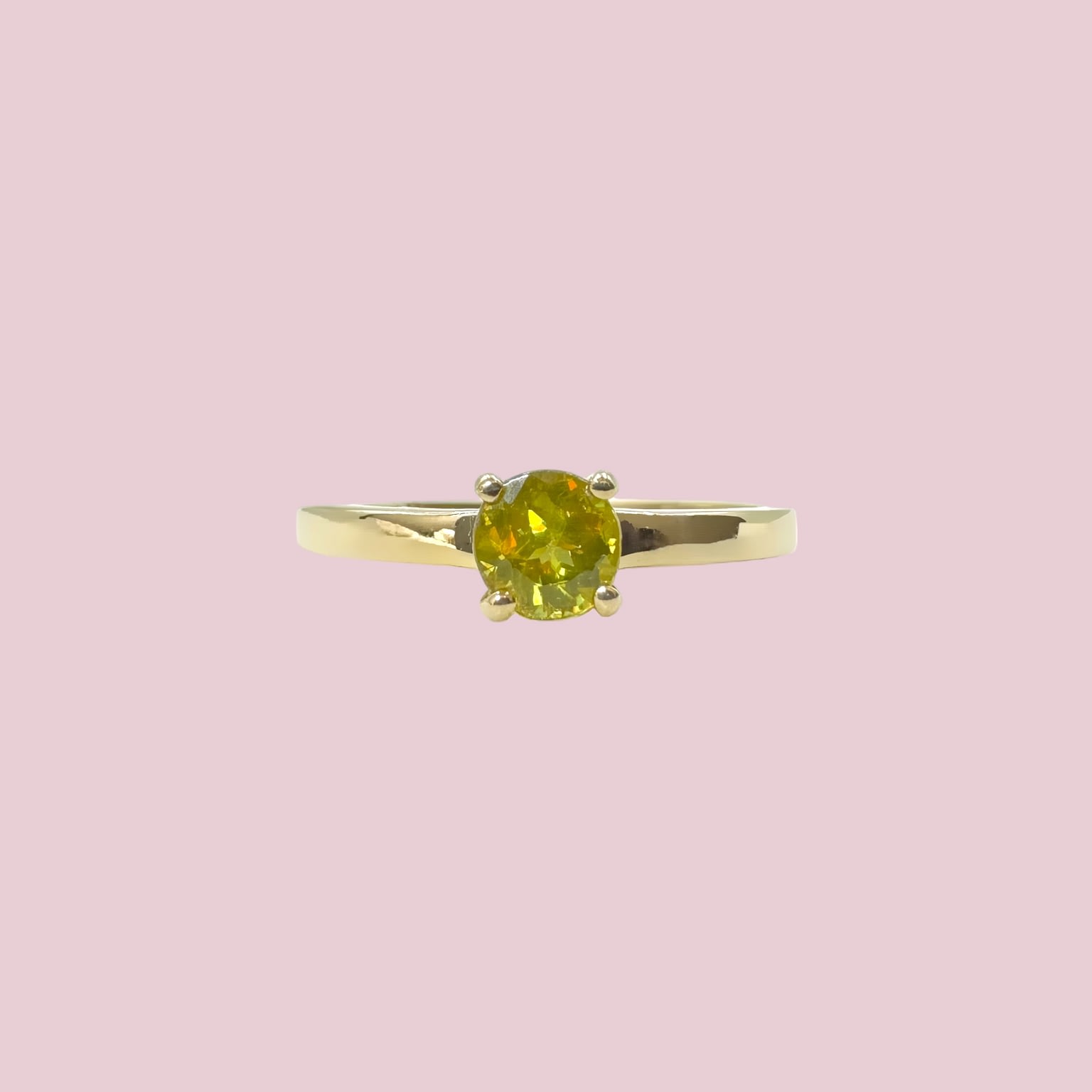 vintage ring sphene groen