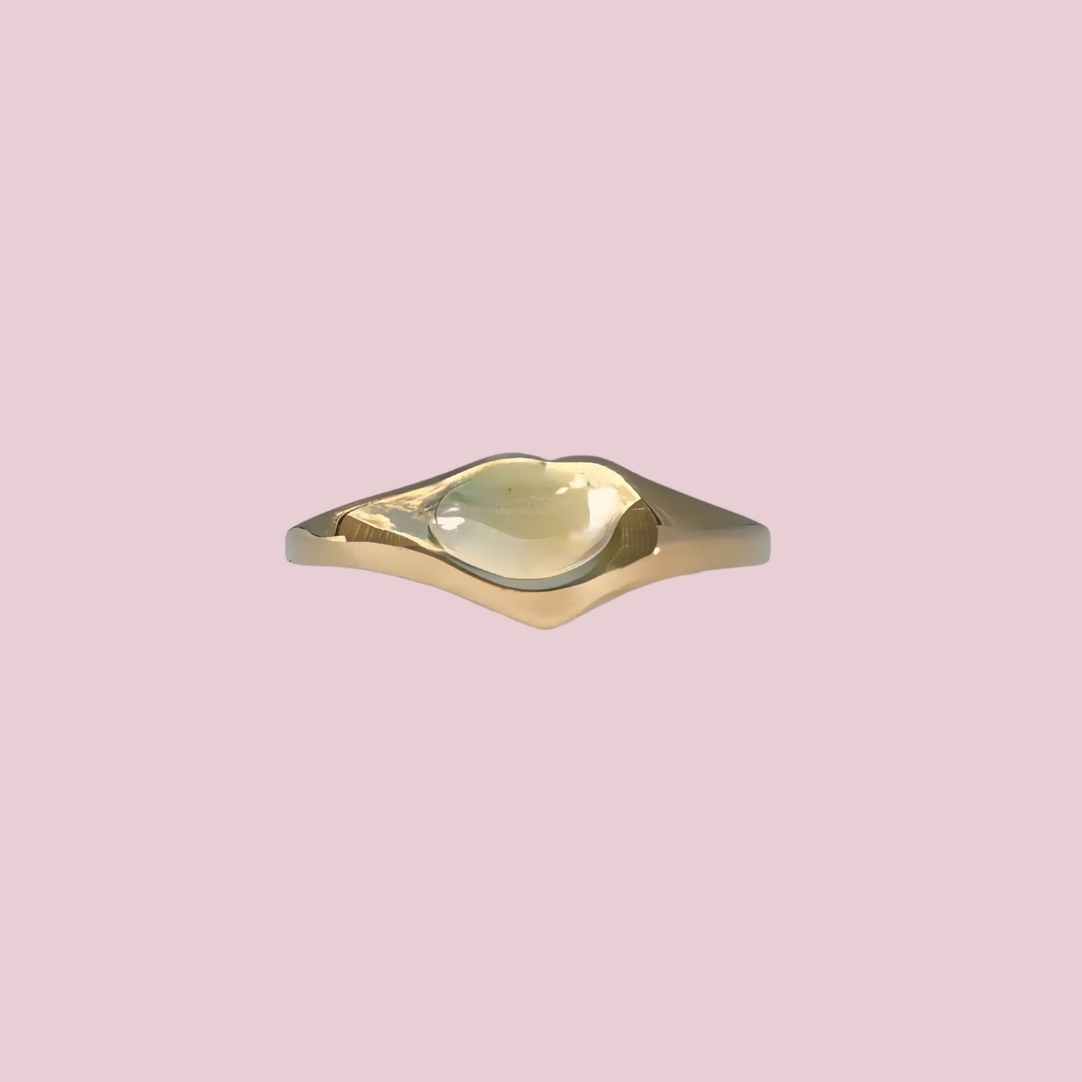 vintage pink ring hart zegel