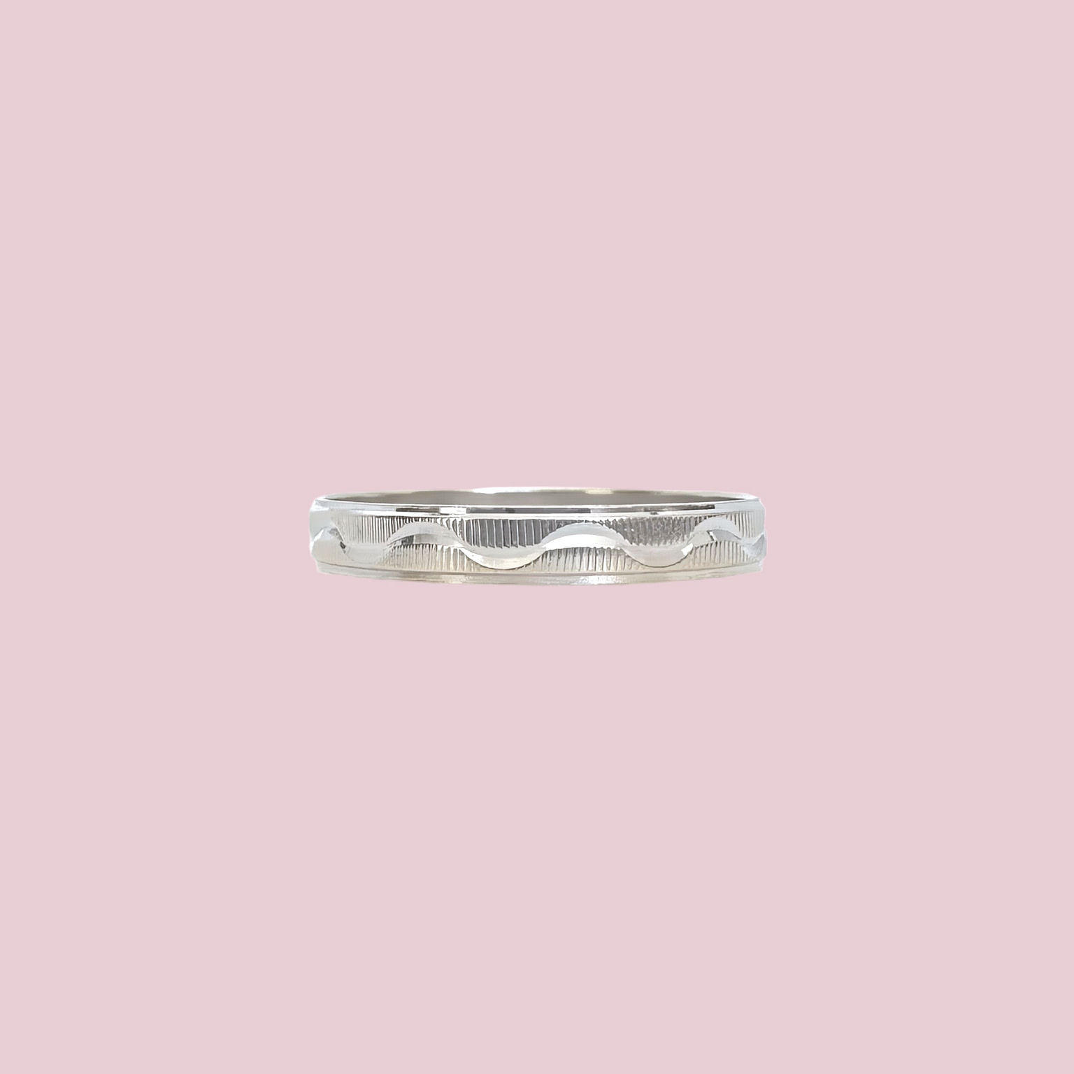 vintage witgouden band ring 18k