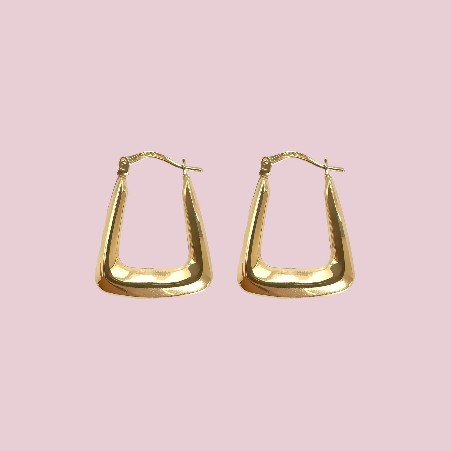 gouden oorbellen van 9 karaat handbag model