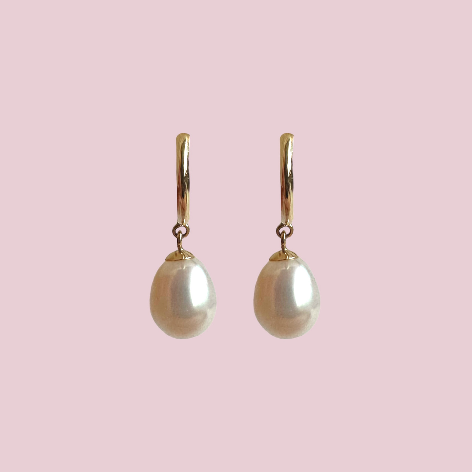 gouden parel oorbellen 9 karaat hangers