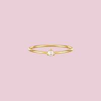 gouden ring met geboortesteen 14k