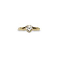 gouden teenring met hartje steen