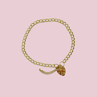 gouden armband hart slotje