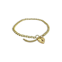 gouden armband hart slotje hanger