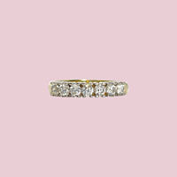 gouden eternity ring zirkonia 7 steens karaat