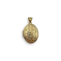 medaillon locket goud floral gravure ovaal