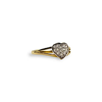 hartjes ring zirkonia steentjes cz 9k goud