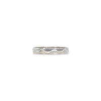 vintage trouwring witgoud 18k