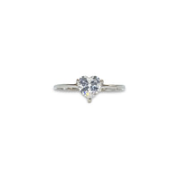 vintage witgoud ring 18 karaat hartje steen