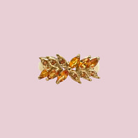 vintage ring citrien cluster markies geslepen