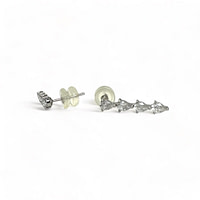 vintage oorhangers witgoud 18 karaat